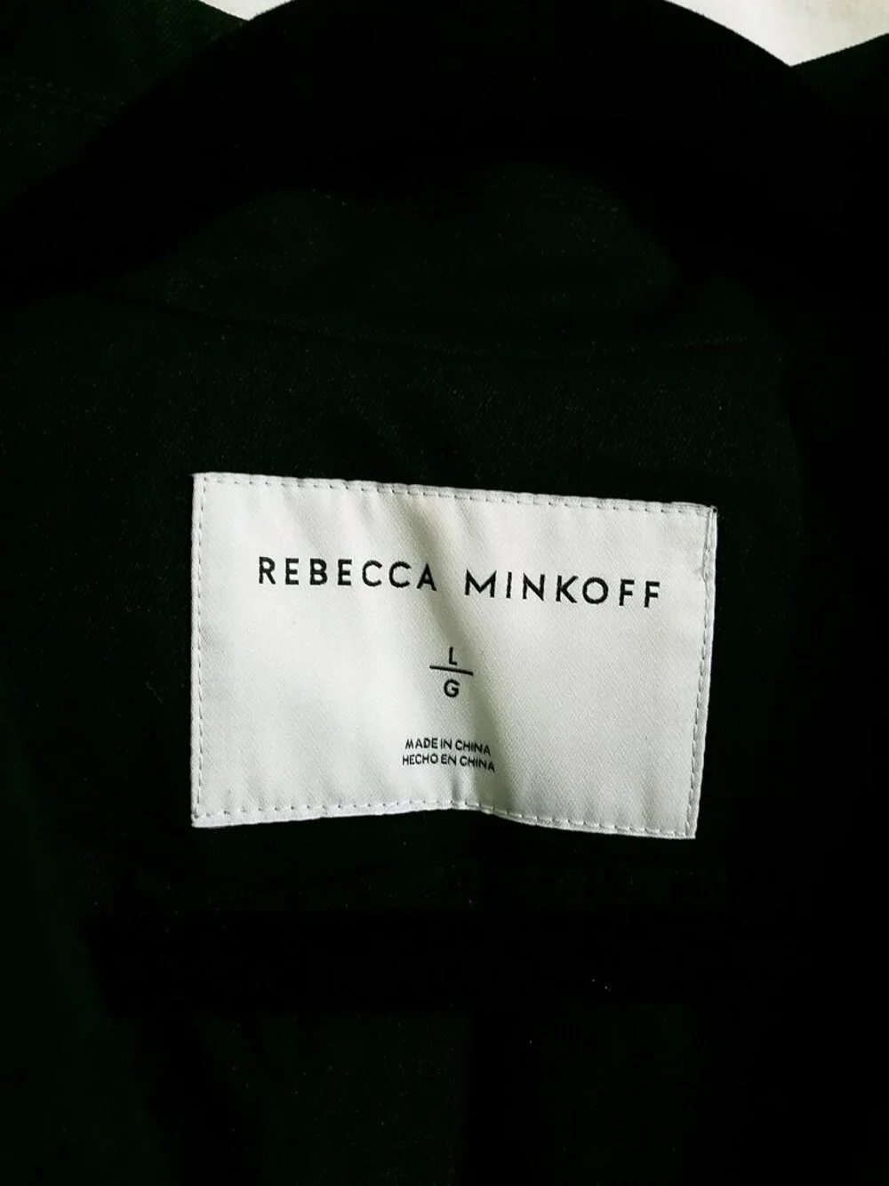 Rebecca Minkoff Black Cropped Trench Coat Women's Large NWT - Picture 12 of 16